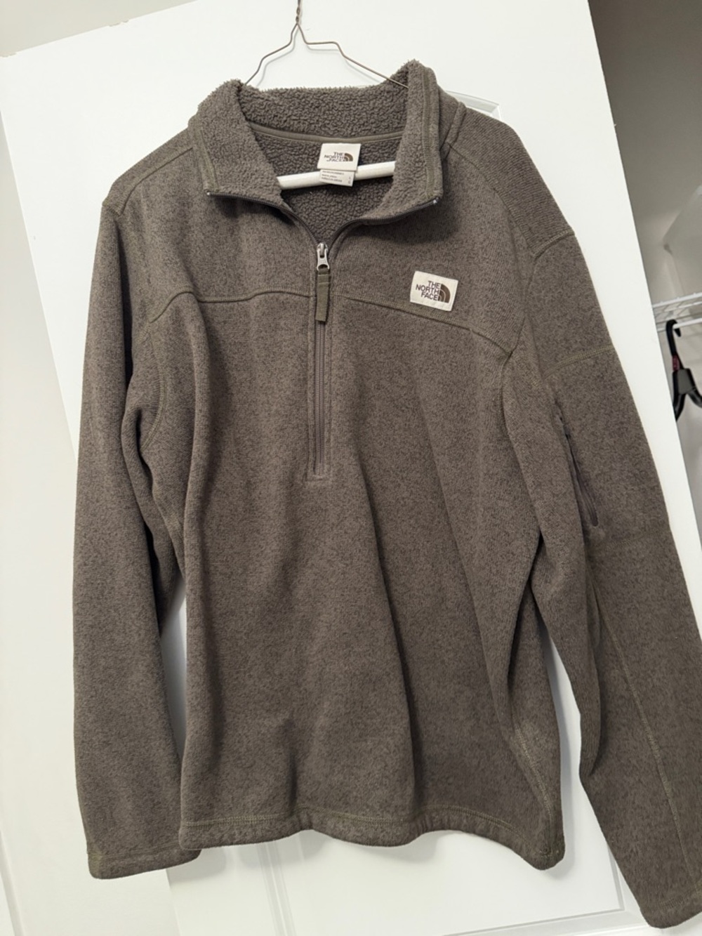 The North Face Men's Charcoal Gray Zip-Up Fleece Pullover